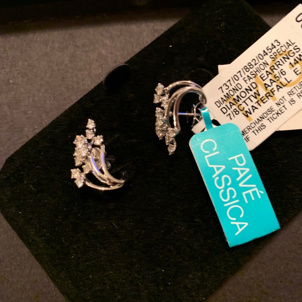 Brand new diamond earrings